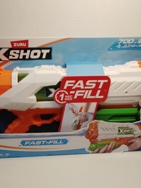 X-Shot Fast-Fill Water Blaster - White, Orange & Green